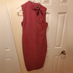 Midi Sheath Dress with Bow